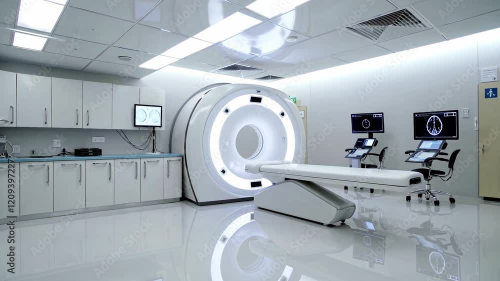 Exploring Advanced Medical Technology in a Modern MRI Imaging Center During a Busy Afternoon Exploring Advanced Medical Technology in a Modern MRI Imaging Center During a Busy Afternoon