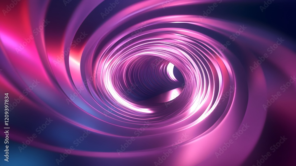 Swirling Vibrant Tunnel with Shades of Pink and Blue Light Effects Swirling Vibrant Tunnel with Shades of Pink and Blue Light Effects
