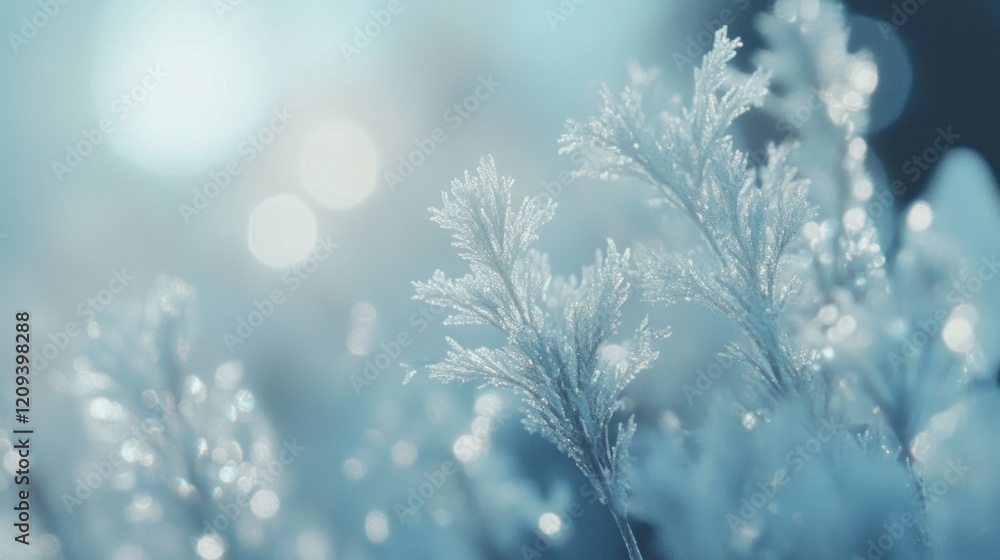 A delicate composition of blurred light refractions with glowing bokeh in icy blue and white tones. The soft flares evoke a frosty, ethereal mood, creating a serene abstract background. A delicate composition of blurred light refractions with glowing bokeh in icy blue and white tones. The soft flares evoke a frosty, ethereal mood, creating a serene abstract background.