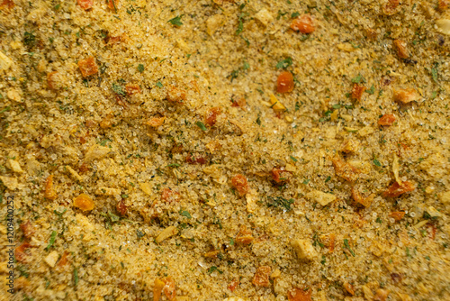 A versatile seasoning made from dried vegetables and spices photo