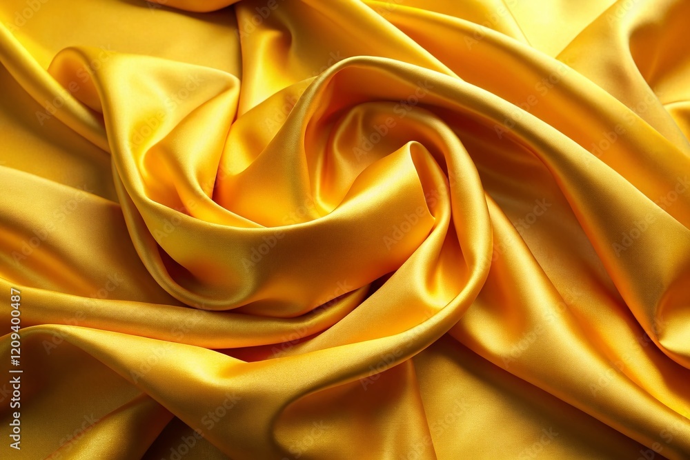 Elegant Yellow Silk Fabric Drape, Minimalist Background Texture Elegant Yellow Silk Fabric Drape, Minimalist Background Texture