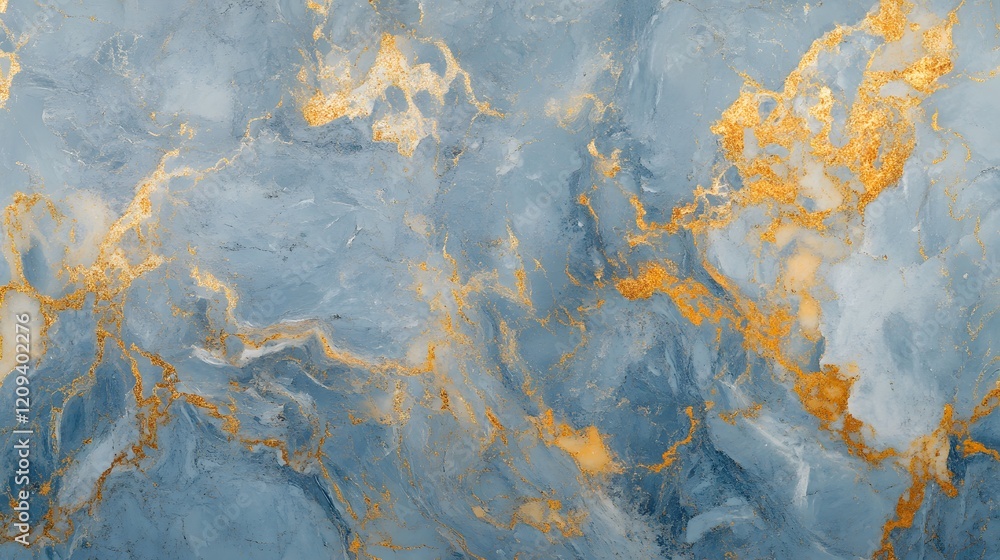 Fototapeta premium Elegant Blue and Gold Marble Texture Background for Design Projects