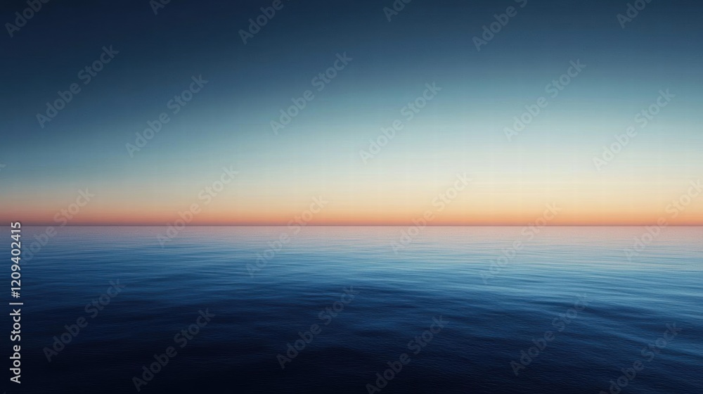 Obraz premium Serene Sunset Over the Ocean: A Moment of Tranquility