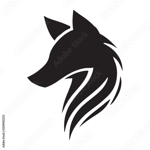 A sleek silhouette of a stylized fox symbolizing cunning, agility, intelligence, mystery, and adaptability.