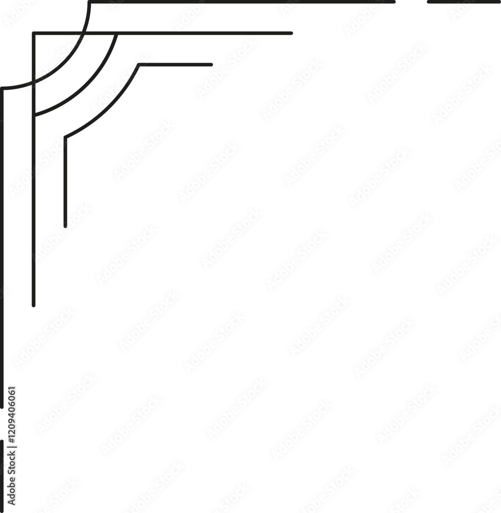 Obraz premium Abstract geometric line design frame