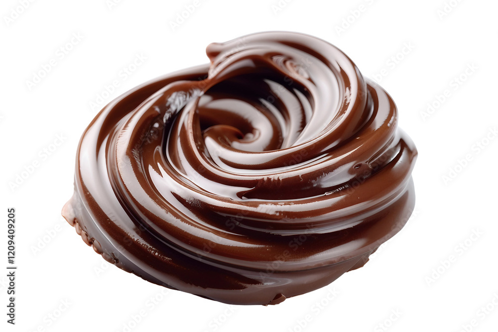 Intricate Chocolate Spiral Design for Cake Toppers Isolated on Transparent Background Intricate Chocolate Spiral Design for Cake Toppers Isolated on Transparent Background