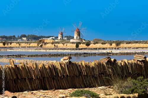 Wallpaper Mural Oriented nature reserve Saline of Trapani and Paceco, province of Trapani, Sicily, Italy Torontodigital.ca