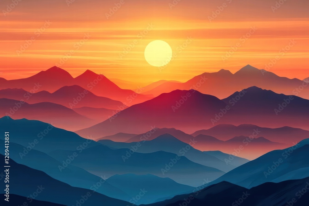 Mountain Ranges at Sunset: A Breathtaking Display of Nature's Beauty Mountain Ranges at Sunset: A Breathtaking Display of Nature's Beauty