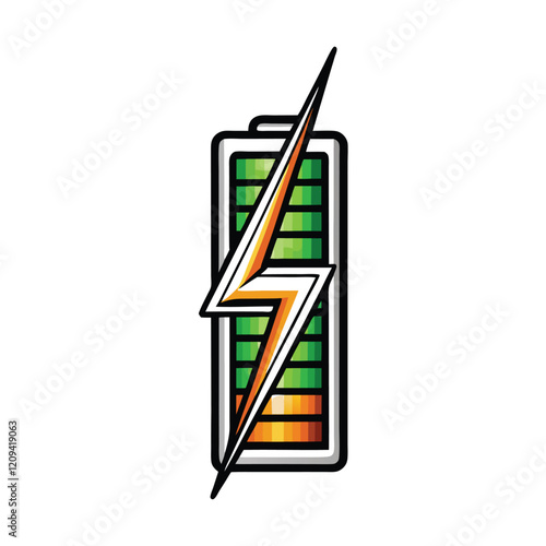 A bold, linear vector logo design featuring a stylized lightning bolt, symbolizing speed, power, and energy.