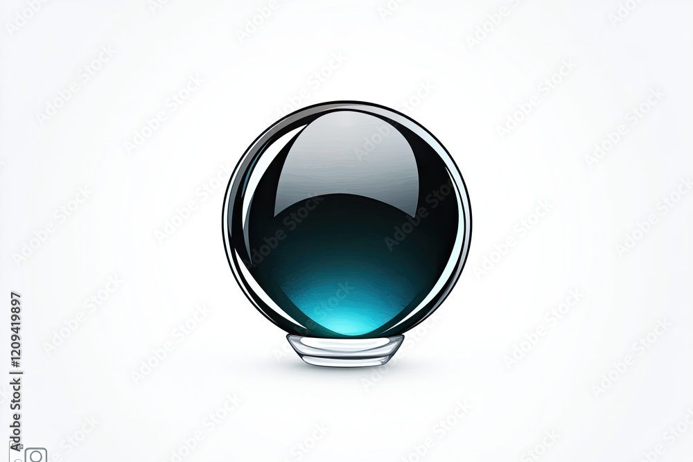 A sleek, modern glass orb with a gradient color effect, set against a minimalistic background A sleek, modern glass orb with a gradient color effect, set against a minimalistic background