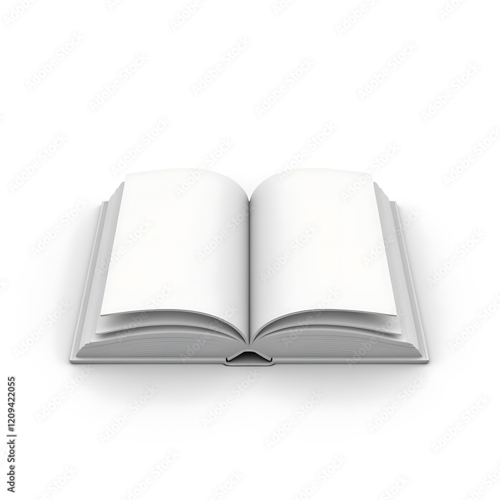 Open Blank Book Mockup for Design and Printing Open Blank Book Mockup for Design and Printing