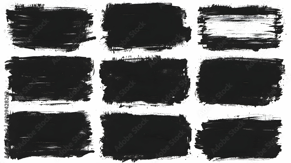 Set of grunge banners on white Set of grunge banners on white