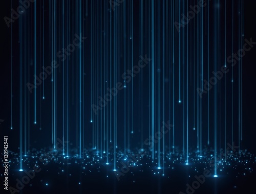 Glowing Digital Rainfall