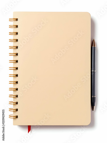 Blank notebook isolated on white