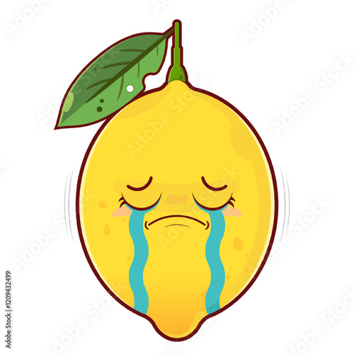 lemon crying face cartoon cute