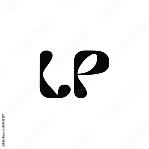 LP monogram logo design letter text name symbol monochrome logotype alphabet character simple logo