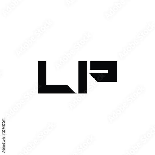 LP monogram logo design letter text name symbol monochrome logotype alphabet character simple logo