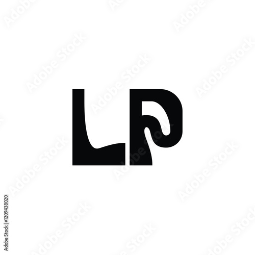 LP monogram logo design letter text name symbol monochrome logotype alphabet character simple logo