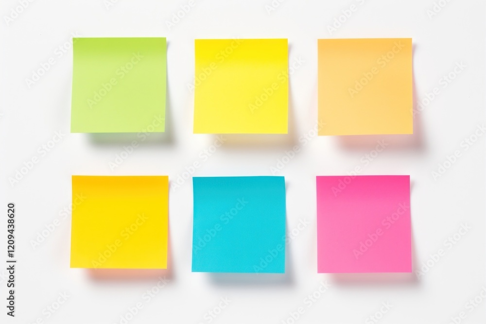 Various colors square sticky post it yellow paper note Various colors square sticky post it yellow paper note