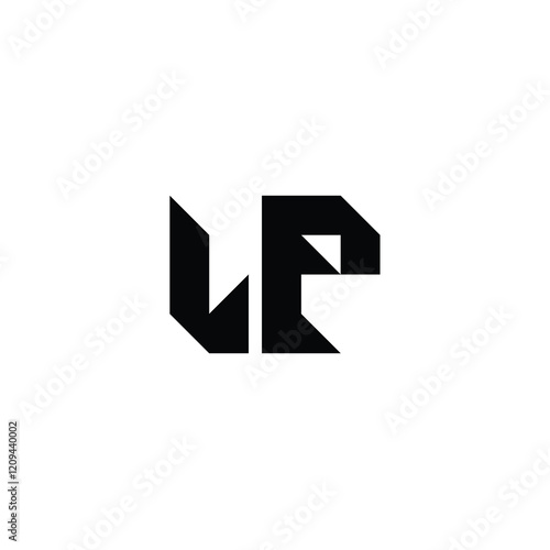 LP monogram logo design letter text name symbol monochrome logotype alphabet character simple logo