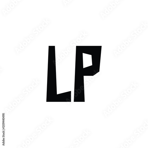 LP monogram logo design letter text name symbol monochrome logotype alphabet character simple logo