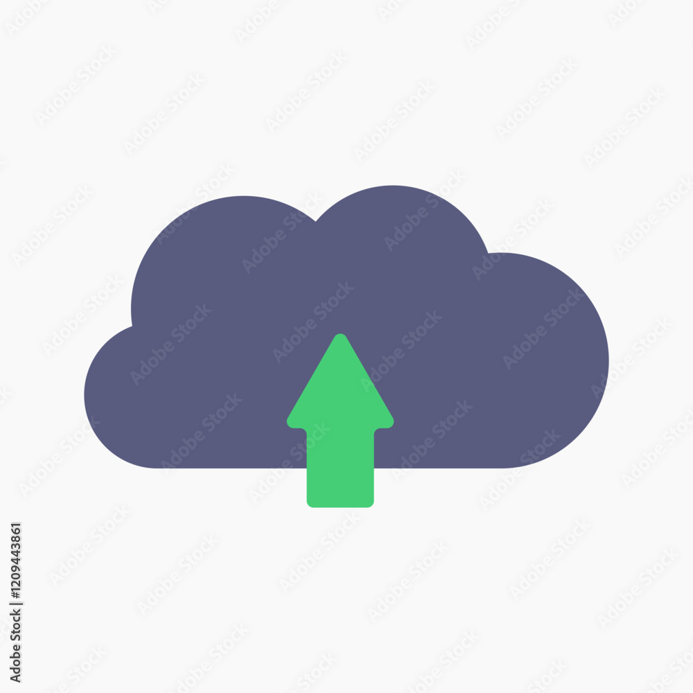 Download and cloud storage icon vector Download and cloud storage icon vector