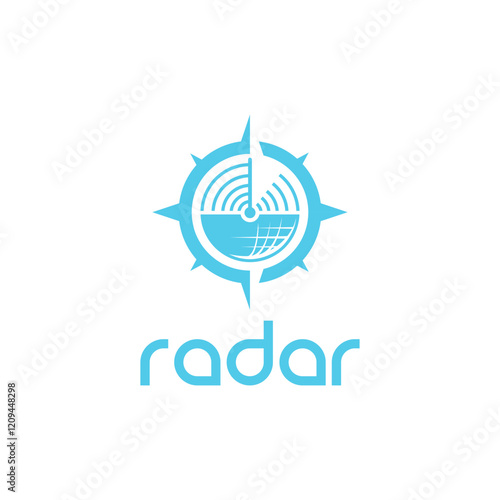 radar technology vector design logo