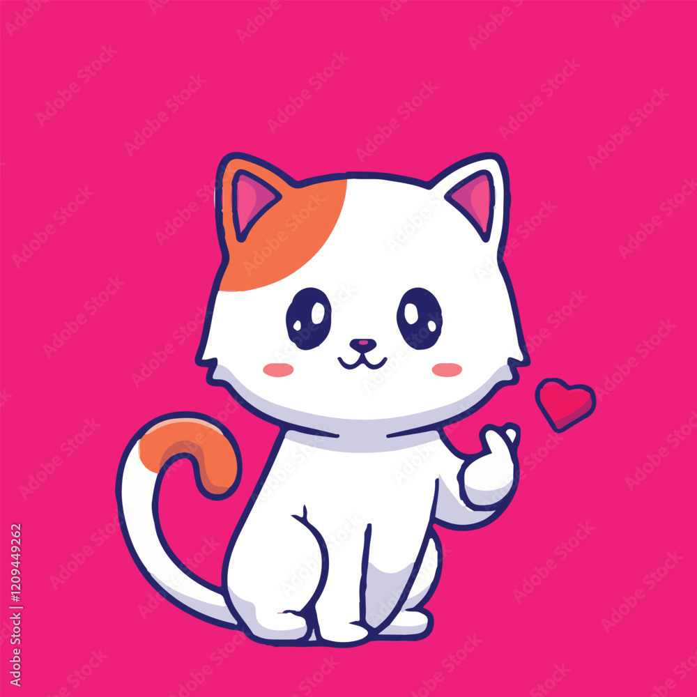 Fototapeta premium cute cat stiker