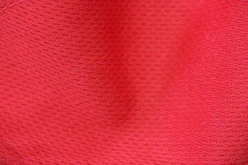 Red football, basketball, volleyball, hockey, rugby, lacrosse and handball jersey clothing fabric texture sports wear background