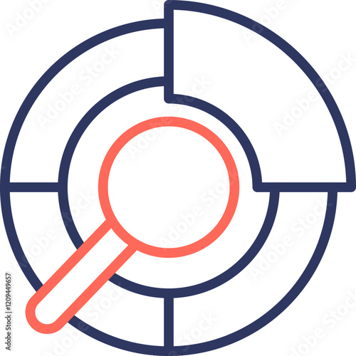 Market Analysis line color icon