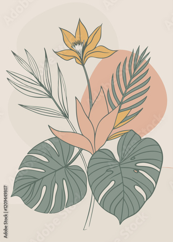 Rare and endangered plants vector