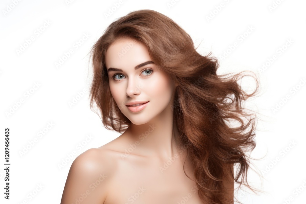 Beautiful brown-hair woman portrait adult photo Beautiful brown-hair woman portrait adult photo
