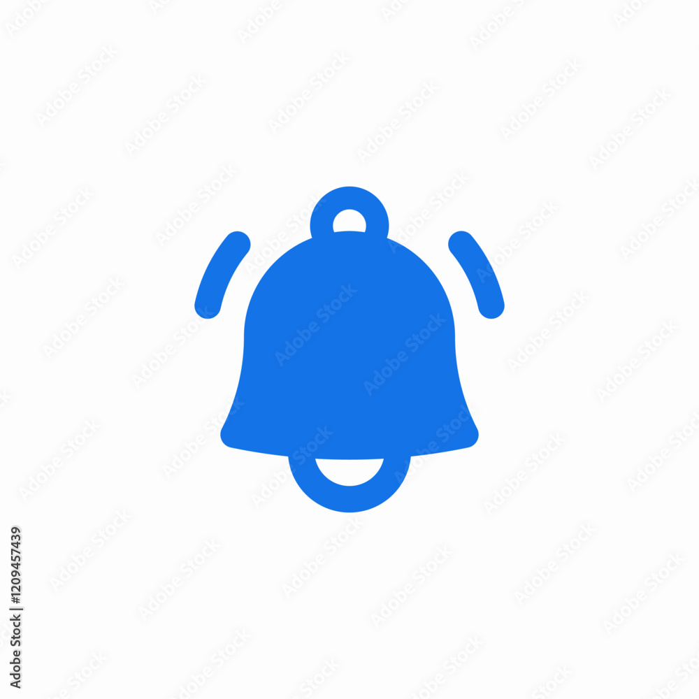 Obraz premium bell notification alert reminder icon vector sign