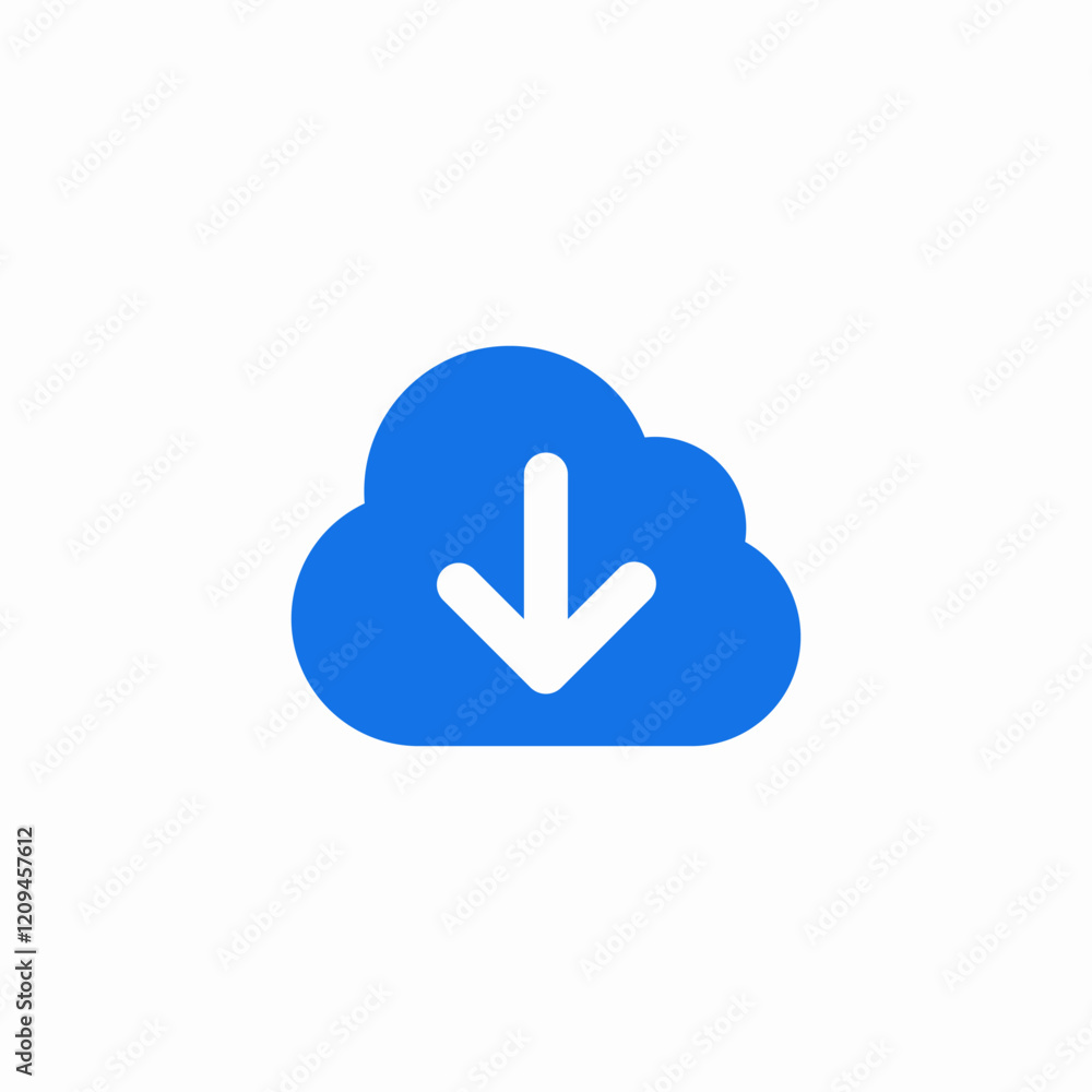 cloud download storage data icon vector sign cloud download storage data icon vector sign