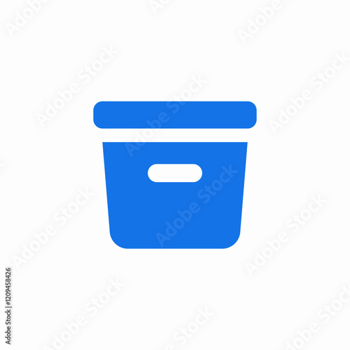 bucket container storage box icon vector sign