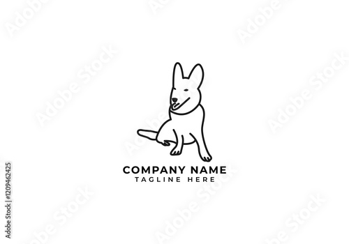 Minimalist Dog Vector Logo