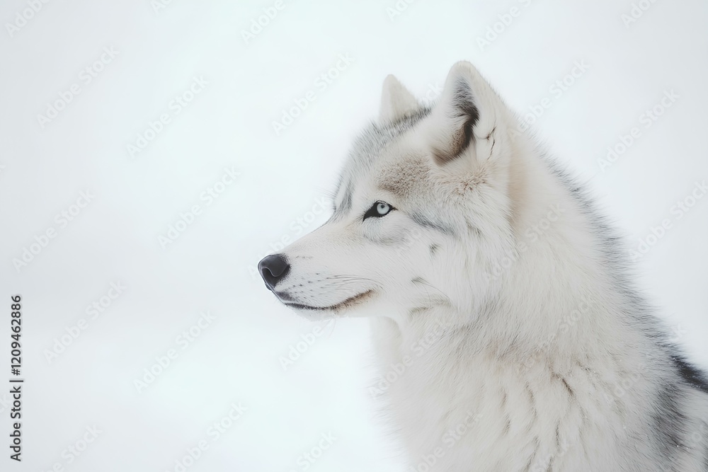 Obraz premium Wolf on a white background