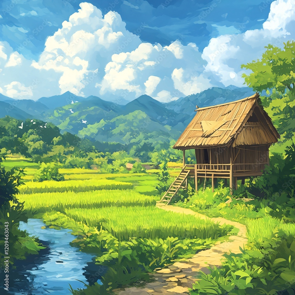 Obraz premium house in the mountains