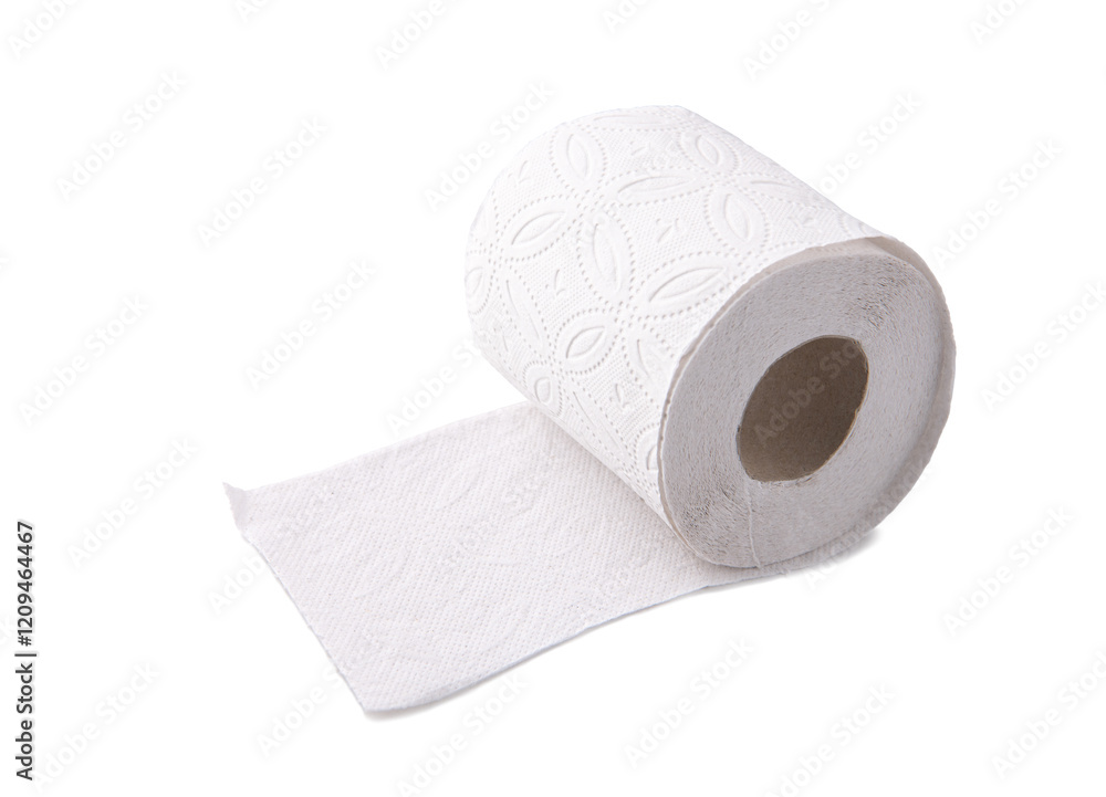 Simple toilet paper on white background Simple toilet paper on white background