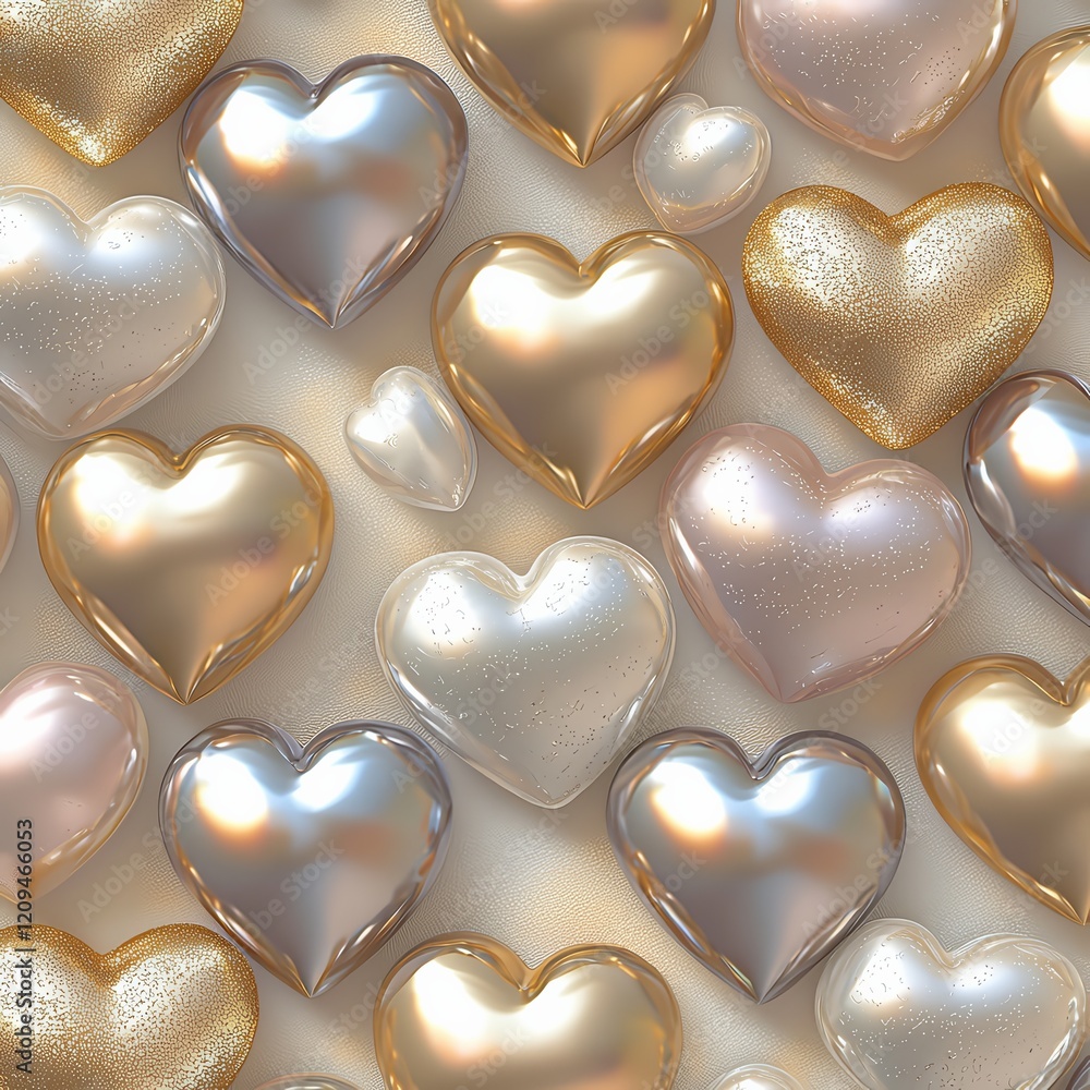 Fototapeta premium Seamless heart pattern