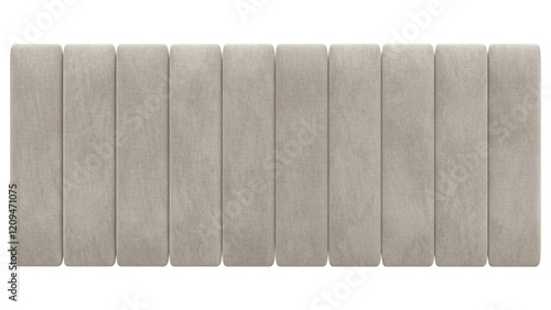 Tableau sur toile White  headboard panel isolated on white backgorund