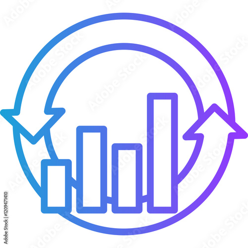 Performance line gradient icon