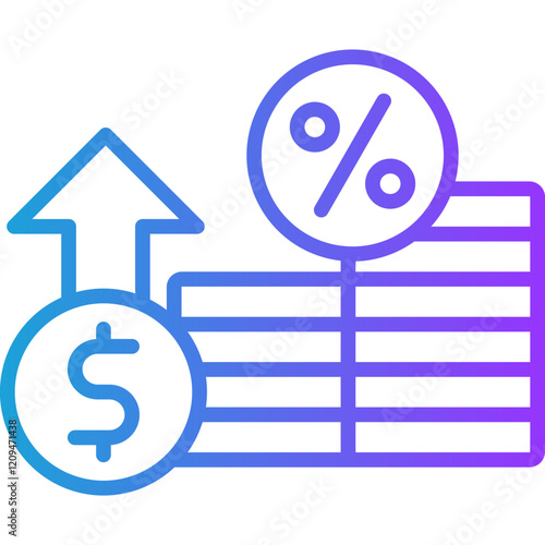 Interest line gradient icon