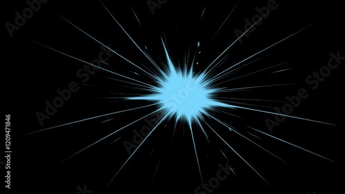 Wallpaper Mural Blue animated stop-motion flash on black screen background Torontodigital.ca