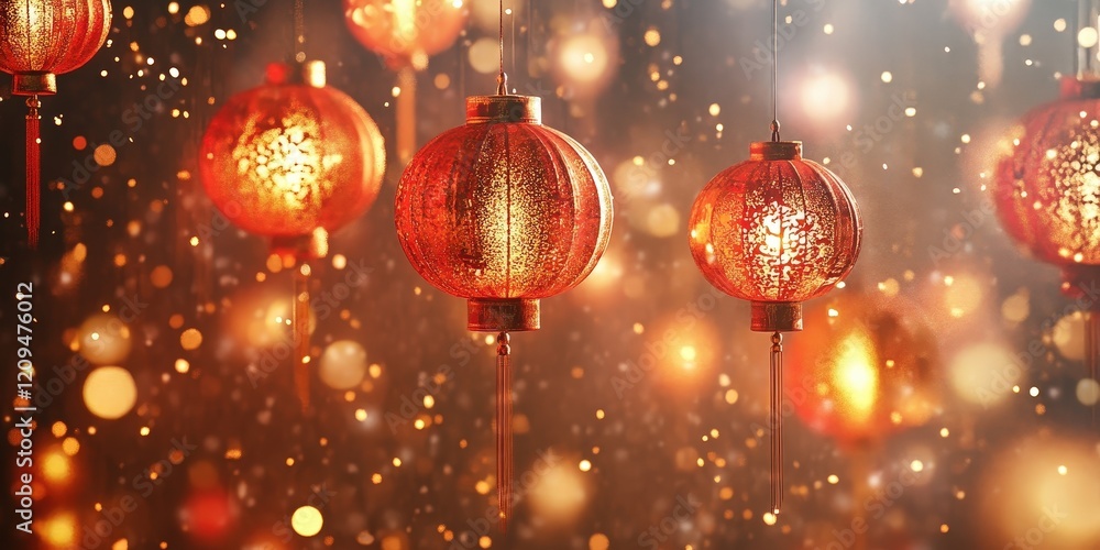 Festive Red Lanterns with Glowing Lights: Captivating Chinese New Year Decorations for Celebrating Culture and Tradition Festive Red Lanterns with Glowing Lights: Captivating Chinese New Year Decorations for Celebrating Culture and Tradition