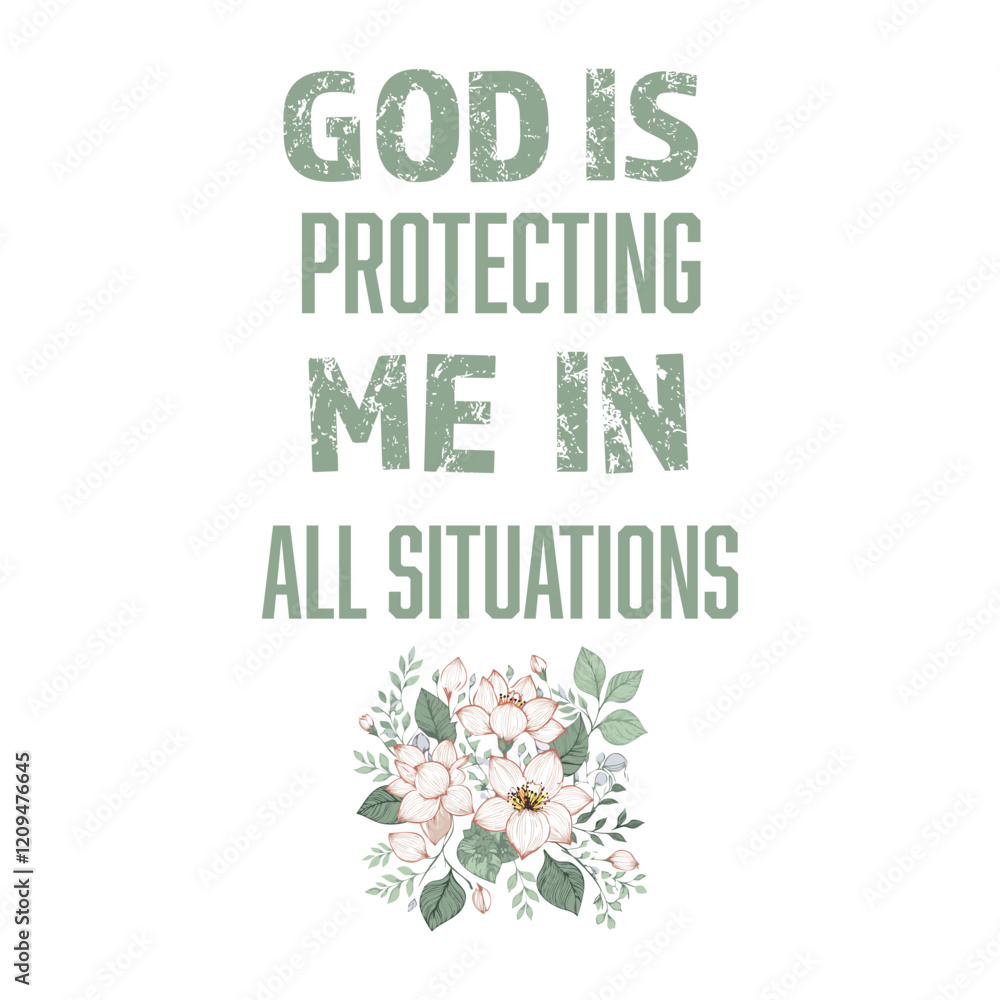 Fototapeta premium Christian Affirmation for print or use as poster, card, flyer or T Shirt