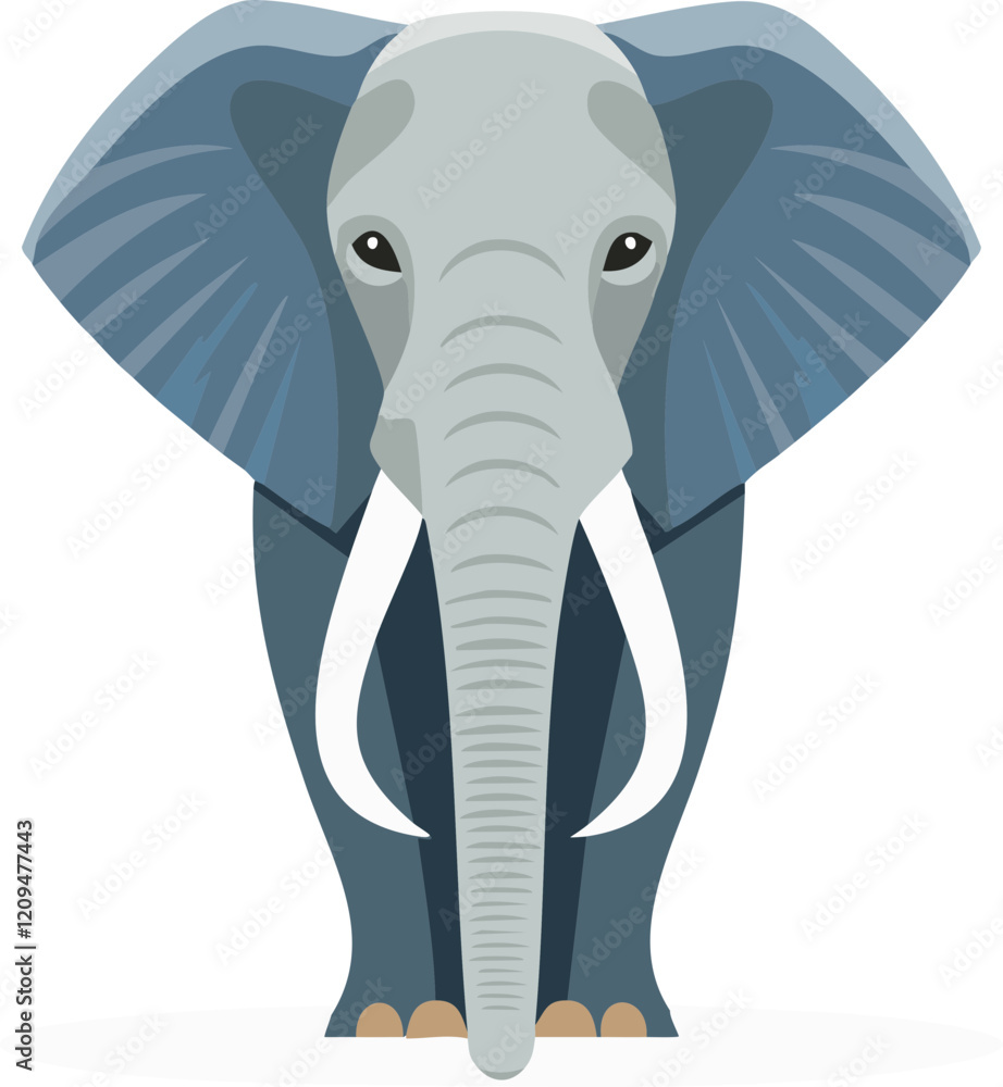 Fototapeta premium elephant cartoon isolated on white