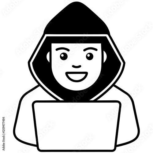 person with laptop