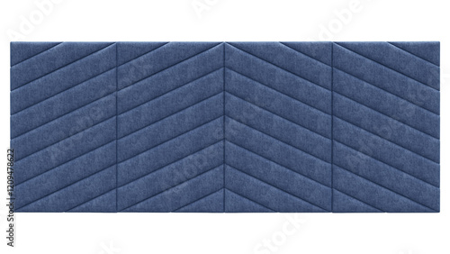 Obraz na płótnie Blue headboard panel isolated on white backgorund