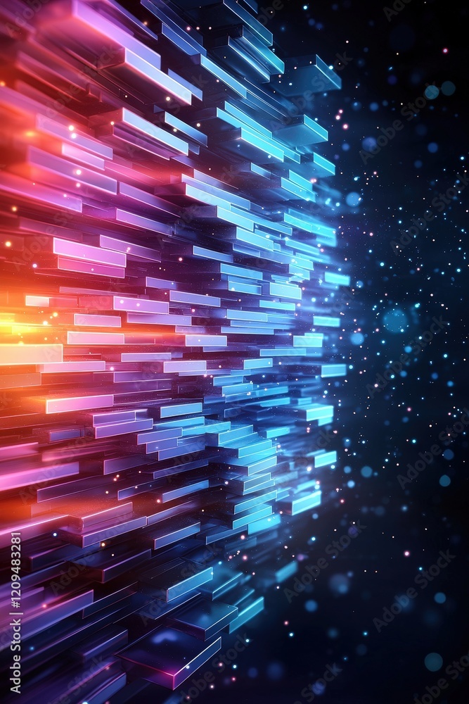Fototapeta premium Colorful Abstract Light Movement Background